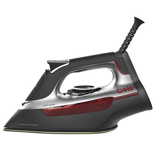 CHI Professional Grade Steam Iron for Clothes with Titanium Infused Ceramic Soleplate. So;ver