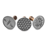 Nordic Ware 01250 Honeybee Cast Cookie Stamps, Metallic