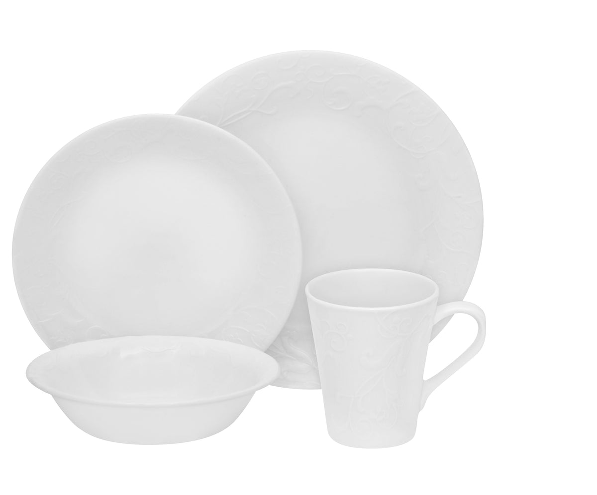 Corelle Embossed Bella Faenza 16pc Dinnerware Set