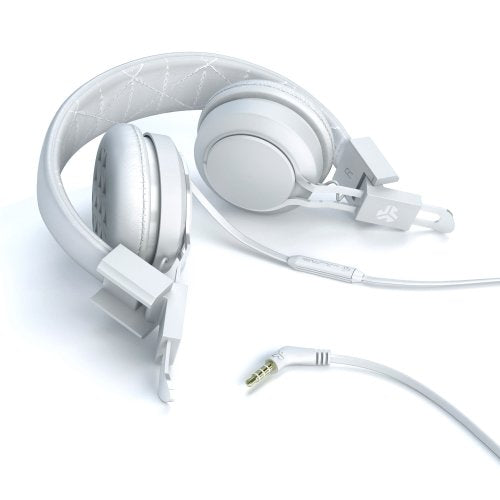 JLab Audio Intro Premium On-Ear Headphones, with Universal Mic, White