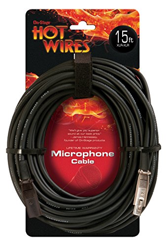 On-Stage Hot Wires XLR Microphone Cable, 15 Feet