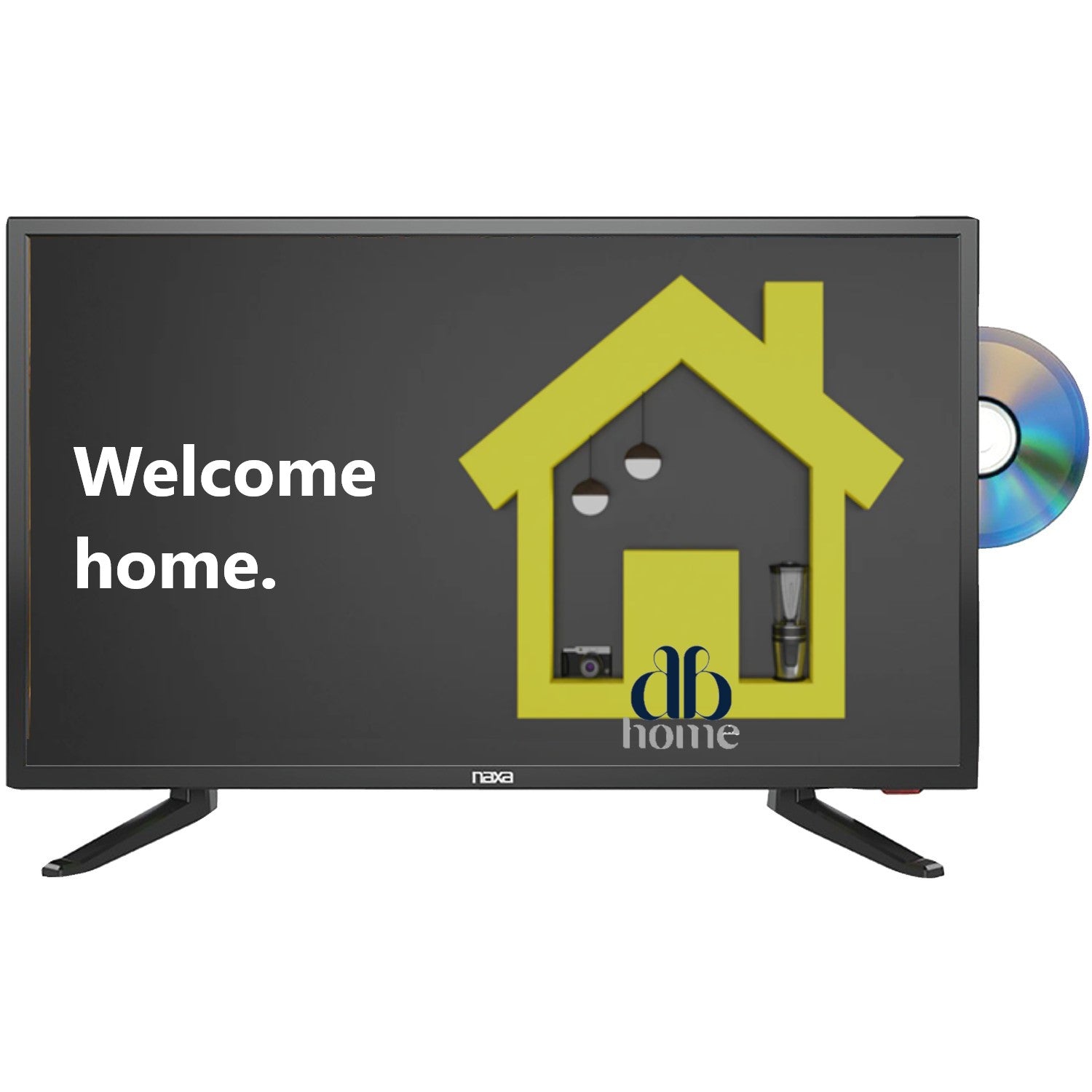 Naxa 24" LED TV with DVD and USB Player, 720p, Includes Car Adapter and Mount, Remote