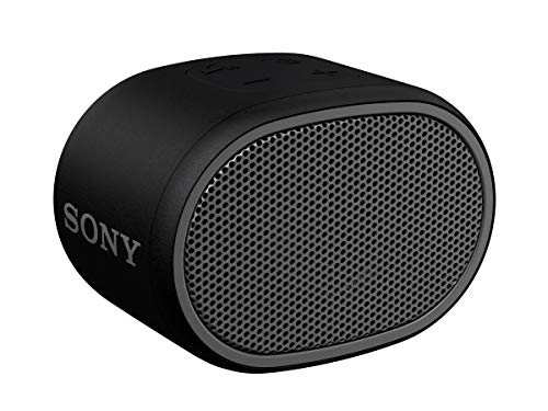 Sony XB01 Wireless Bluetooth Compact Portable Speaker and Speakerphone IPX5 Splash and Rain Resistant 3.5mm Audio Port, Black (SRSXB01)