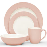 Noritake Colorwave Pink Stoneware, 4-Piece Dinnerware Rim Place Setting