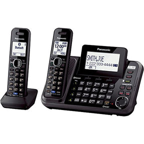 Panasonic KX-TG9542B Dect 6.0 2-Line Cordless Telephone System with 2 Handsets - Answering Machine, Bluetooth, Talking Caller ID, Base KeyPad, Headset Jack  Needs Special Adapter - PNLV234Z (Unavailable) for Israel