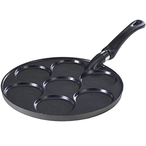 Nordic Ware Scandinavian Pancake & Latke Aluminum Iron Nonstick Pan - Makes Seven 3" Patties
