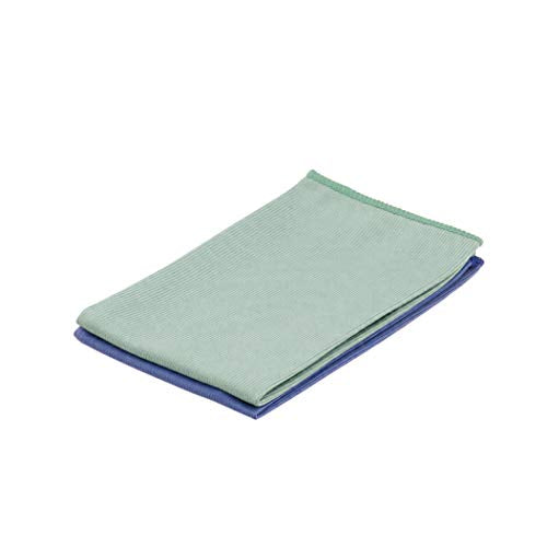 Superio Microfiber Glass And Mirror Cleaning Cloths, Pack of 2