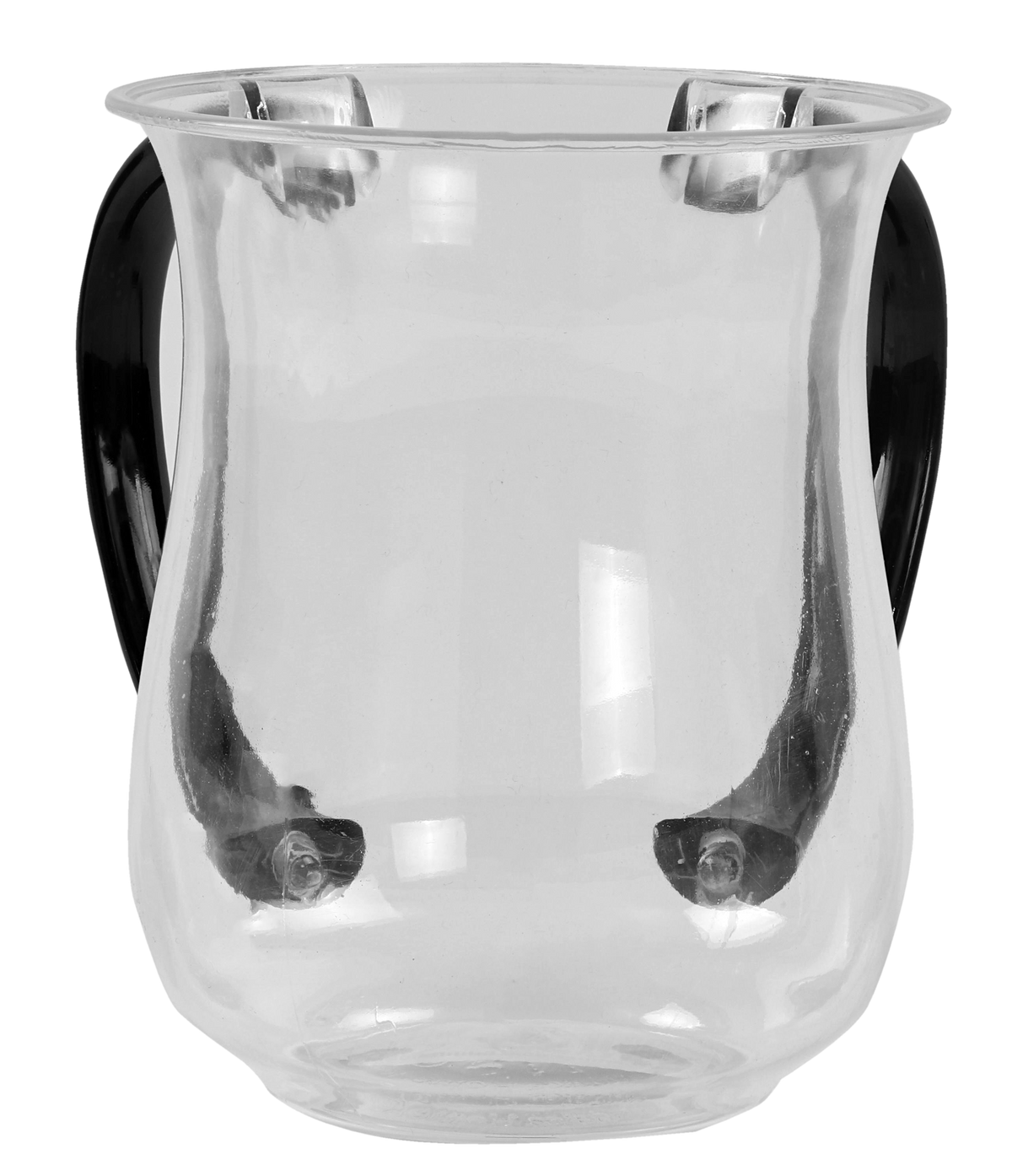 A&M - Acrylic Wash Cup Clear With Black Handles, 5"