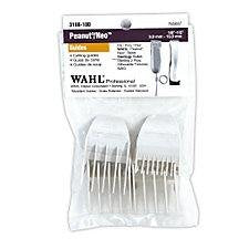 Wahl Peanut Replacement Attachment Combs - Sizes 1,2,3,4 White