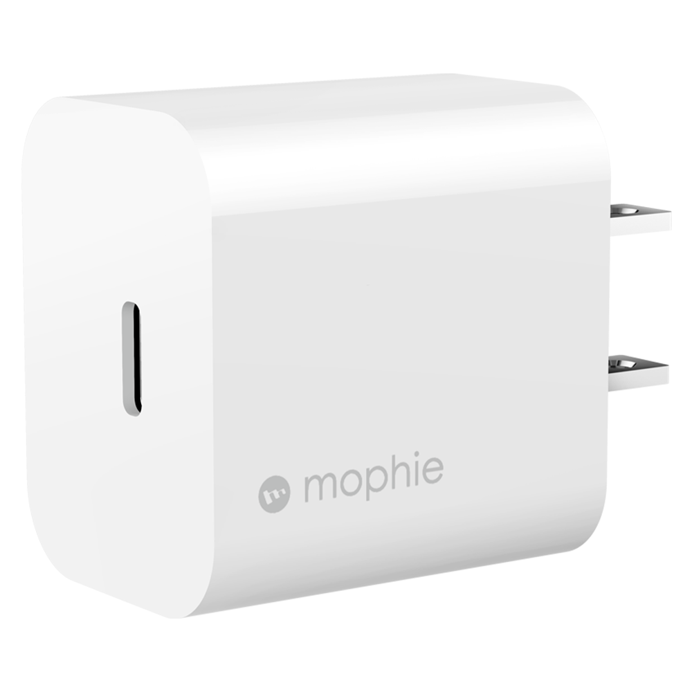 mophie - USB C Power Delivery PD Wall Charger 20W - White