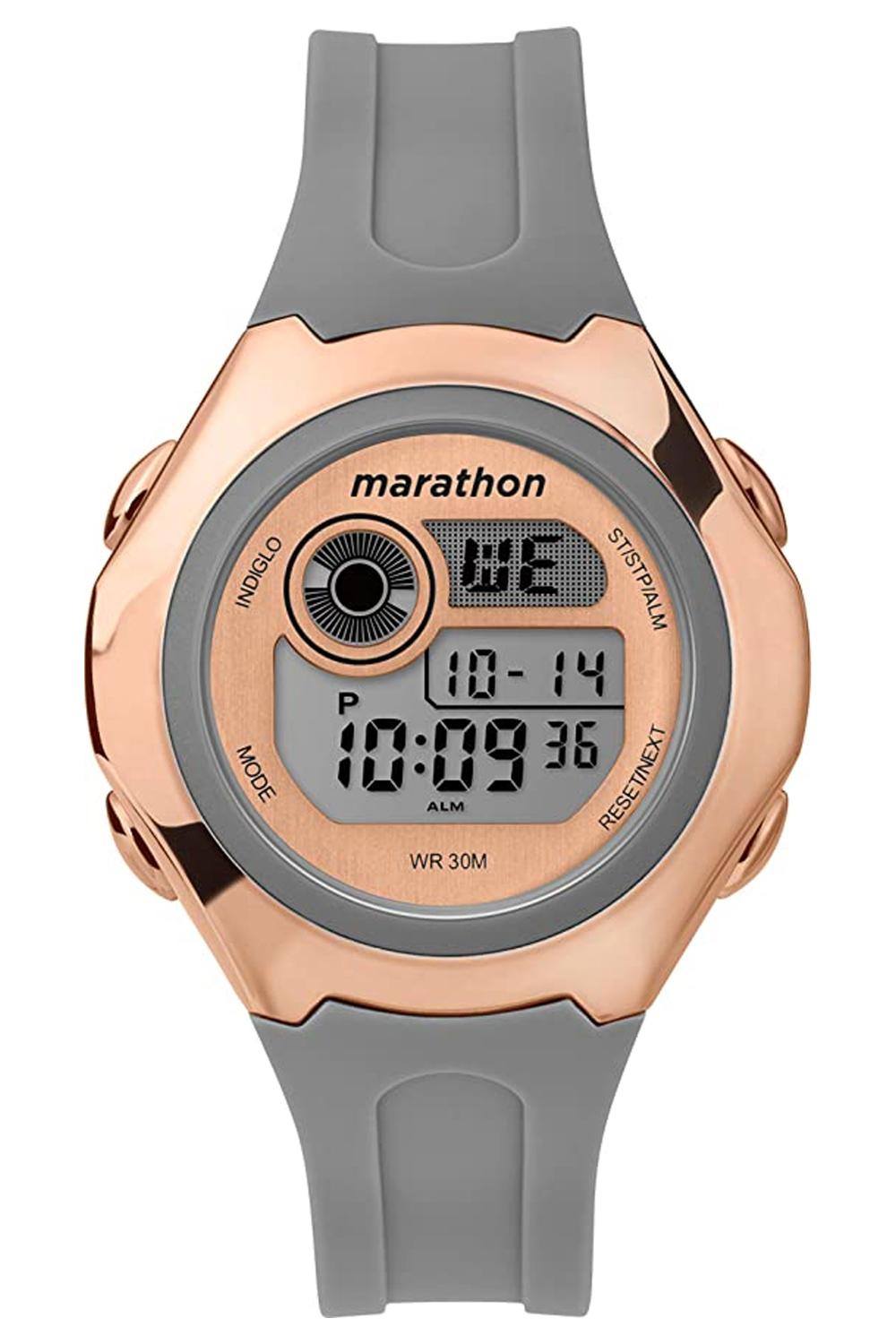 Timex Women's Marathon Digital Watch, Rose Gold and Gray