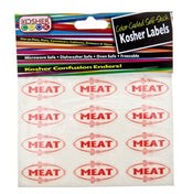 The Kosher Cook Color Coded Label Stickers (18 Pack),Red/Meat