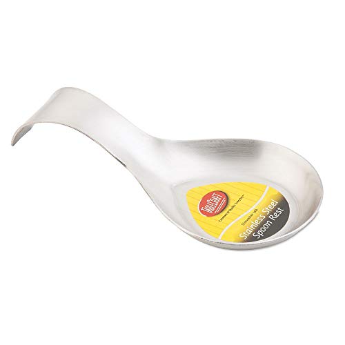 TableCraft Single Spoon Rest, Brushed Stainless Steel