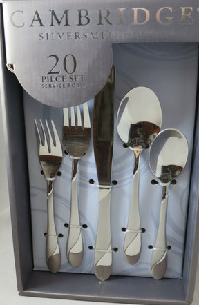 Cambridge Swirl Sand Flatware Set, 20 Piece, Service for 4