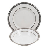 Shinepukur Ceramics 24290 Bone China Tableware Dinnerware (20PC), Classic Chablis