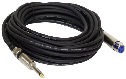 Pyle-Pro PPMJL30 30' Professional Microphone Cable 1/4'' Male to XLR Female
