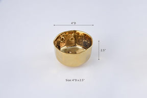 Pampa Bay Moonlight Tarnish Free Porcelain Snack Dip Bowl with Gold Titanium