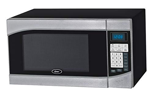 Oster OGH6901 0.9 Cubic Feet 900-Watt Countertop Digital Microwave Oven, Stainless Steel/Black