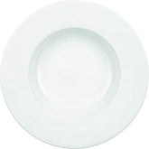 Villeroy & Boch Anmut Soup Plate, White Premium Porcelain 9.5", Dishwasher and Microwave Safe