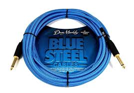 Korg 20' Steel Straight Cable 1/4" to 1/4" , Blue