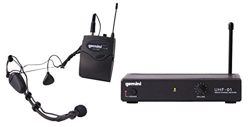 Gemini Sound Wireless UHF Headset Lavalier Microphone Receiver System