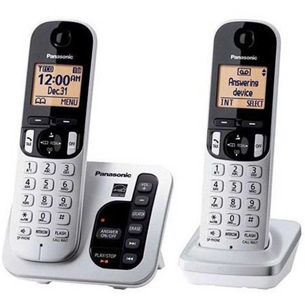 Panasonic TG432SK Cordless Phone with Answering Machine, 2 Handsets