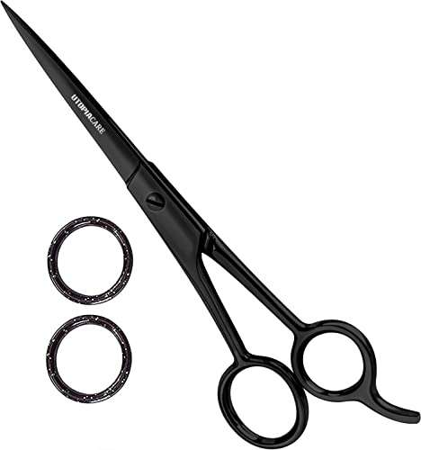 Utopia Premium Stainless Steel Razor Care Hair Scissors - 6.5", Black