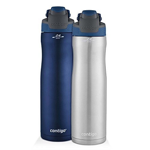Contigo Autoseal Chill Stainless Steel Water Bottles, 24 Oz, 1 Bottle, Assorted Colors