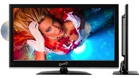 SuperSonic 22" 1080p LED Widescreen HDTV with HDMI Input, AC/DC Compatible for RVs and Built-in DVD Player