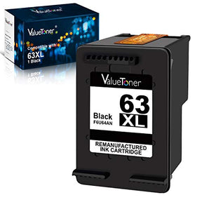 Valuetoner - Remanufactured High Yield Ink Cartridge Replacement for HP 63XL, Black