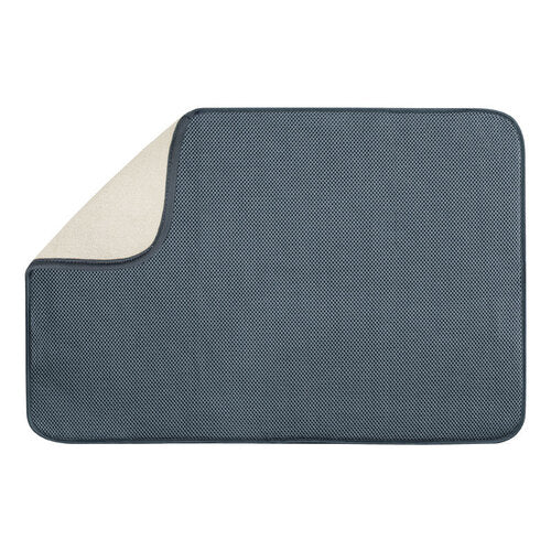 iDesign Dish Drying Mat iDry Microfiber, Pewter