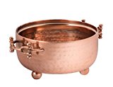 The Decorizer 1/2 Pound Hammered Dip Container Holder With Buckle / Handle, Copper
