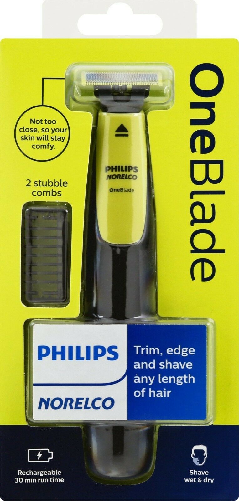 Philips Norelco Oneblade Men's Shaver / Trimmer Wet & Dry