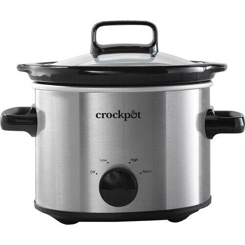 Crock-Pot 2-Quart Classic Slow Cooker, Small Slow Cooker, Stainless Steel