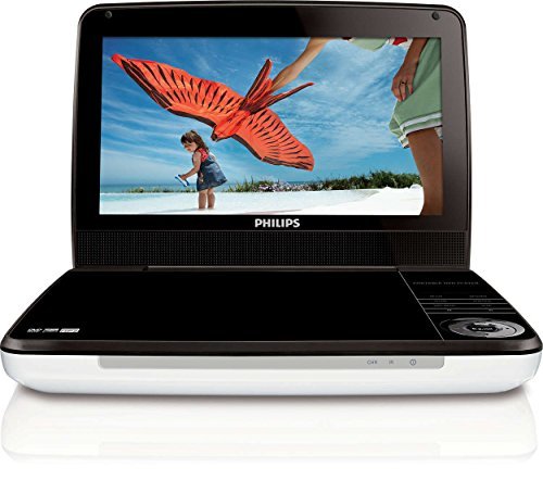 Philips PD9000/37 9" LCD Portable DVD Player, Silver/Black - Certified Refurbished 5 Hour Battery