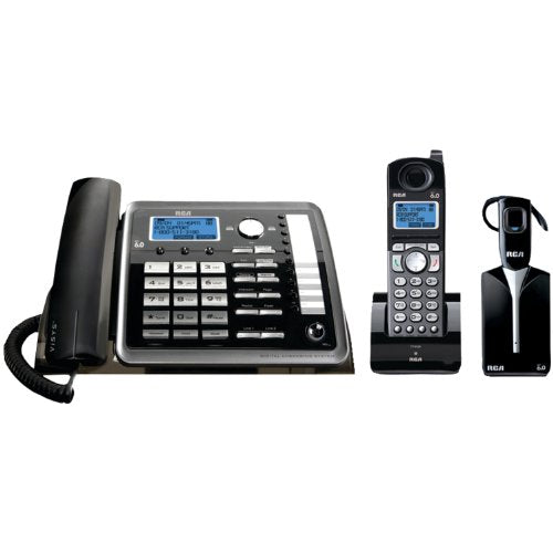 G.E. Thompson RCA 2 Line Corded/Cordless telephone system with cordless headset