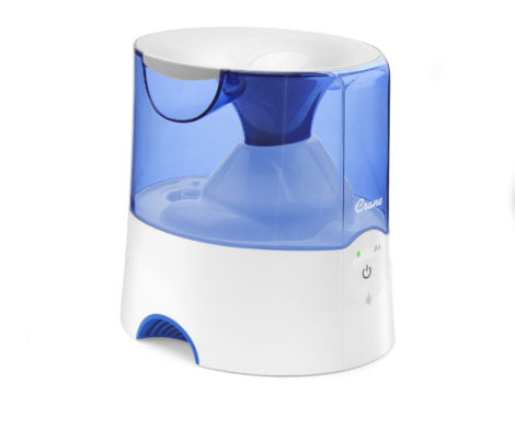 Crane Half Gallon Warm Mist Humidifier, Perfect for Smaller Rooms, Blue and White (Works with HS-1950 Vapor Pads)