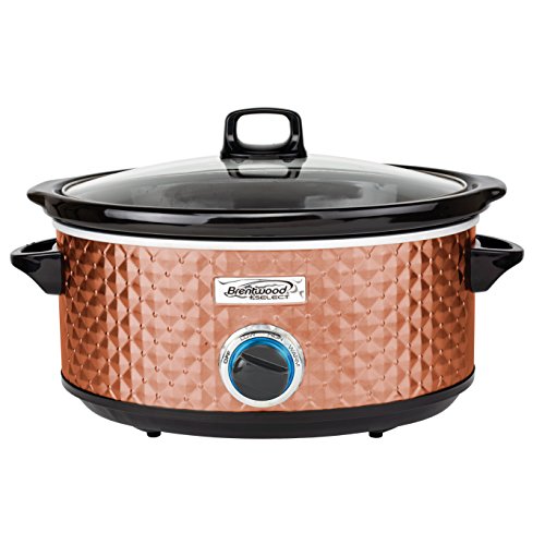Brentwood Select SC-157C Slow Cooker Crock Pot, 7qt Quart, Copper