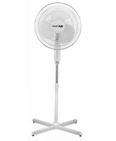 FanFair 16" 3-Speed Oscillating Stand Fan, White