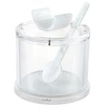 Waterdale Lucite U Honey Dish and Dipping Spoon, Marble