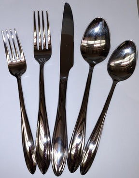 Holister G100686 20 Piece 18/0 Stainless Steel Flatware Set, Artesia