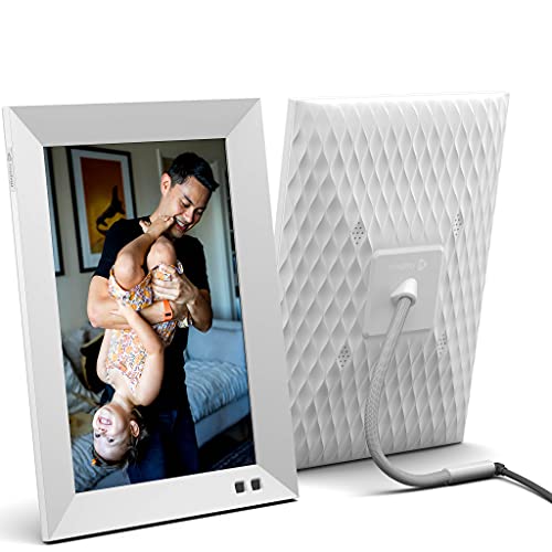 Nixplay 10.1 inch Smart Digital Photo Frame with WiFi - White