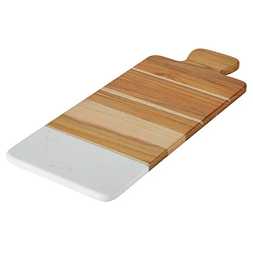 Anolon Pantryware Teak Wood and Marble Cutting / Serving Board