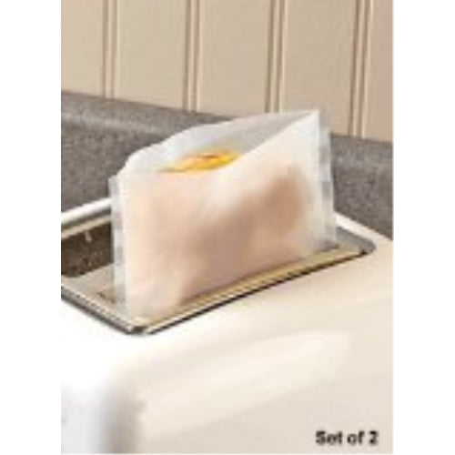 Toast It 1814 Reusable Toaster Bags, 2 Pack (Perfect for Pop Up Toasters, Sandwich Makers) POPTOAST