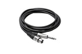 Hosa HXS-015 REAN XLR3F to 1/4" TRS Pro Balanced Interconnect Cable, 15 Feet