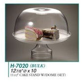 Huang Acrylic 7020 11.5" Cake Stand with Dome (12 7/8" x 12 7/8" x 10")