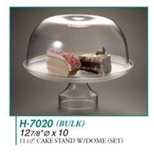 Huang Acrylic 7020 11.5" Cake Stand with Dome (12 7/8" x 12 7/8" x 10")