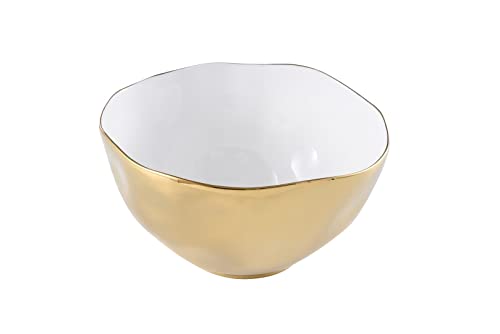 Pampa Bay Moonlight Extra Large Porcelain Serving Bowl, Gold Titanium