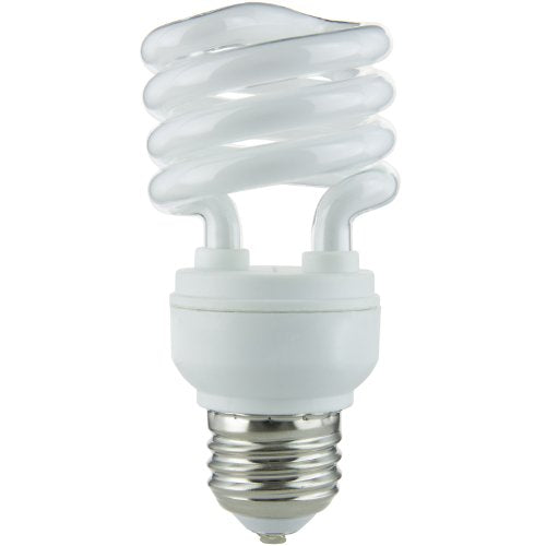 Sunlite SMS13/65K SMS13/65K 13-watt Super Mini Spiral Energy Saving Medium Base CFL Light Bulb, Daylight (Good for kosher Shabbos Lamp)