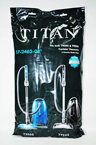 Titan T9000 and T9500 Canister HEPA Vacuum Bags, 6 Pack